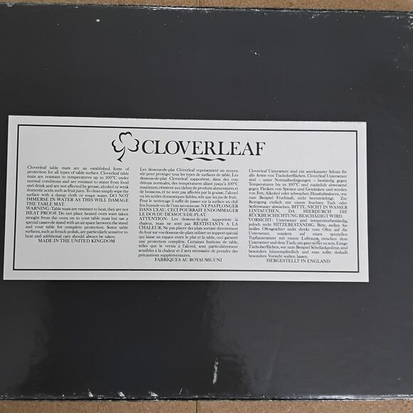 Vintage Cloverleaf Traditional Table Mats Collection Of Homes Cork Back UK - Picture 9 of 11